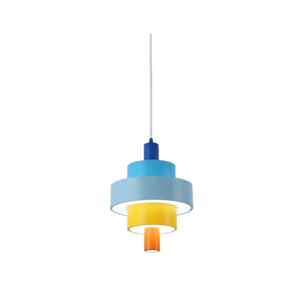 Pyramid Chandelier 5 Ring, LED Technology Metal Acrylic Shading Modern Chandelier Lamps With Adjustable Height Hanging, for Living Room And Dining Area