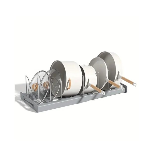1pc Adjustable Multi-Purpose Pot Organizer Rack For Kitchen Cabinet For Easy Storage And Organization