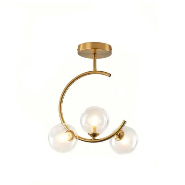 1pc Merbotin 3-Light Modern Semi Flush Mount Ceiling Light For Bedroom Hallway Dining Room