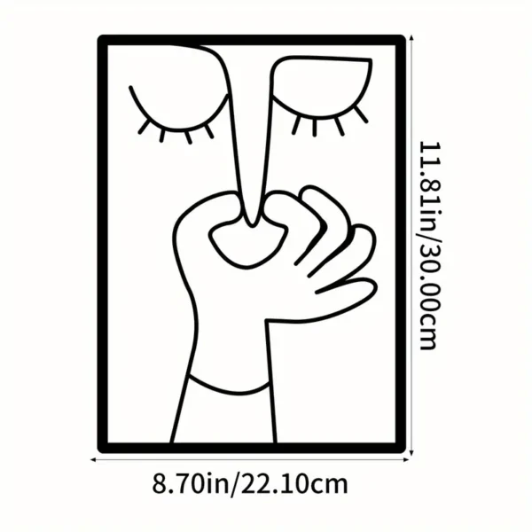 1pc, Funny Toilet Metal Wall Art, Funny Bathroom Sign, Minimal Line Art, Guest WC, Restroom Decor, Toilet Humor - Image 2