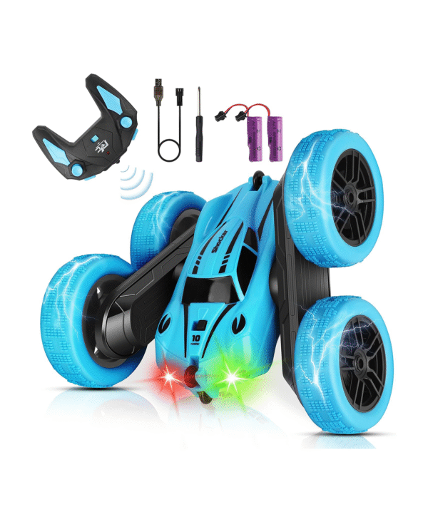 CYM Remote Control Cars, RC Stunt Car, 4WD 2.4 Ghz Remote Control Car with LED Light, for 6+ Year Old Boy Kids Girl