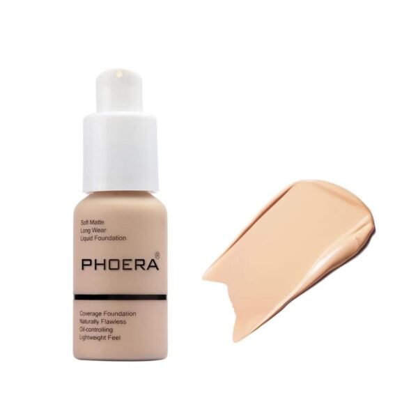 ABRUS - Foundation, Full Coverage Foundation, Soft Matte, Foundation Makeup Flawless Cream Smooth Long Lasting 24HR Waterproof and Blendable 30ml (#102 Nude)