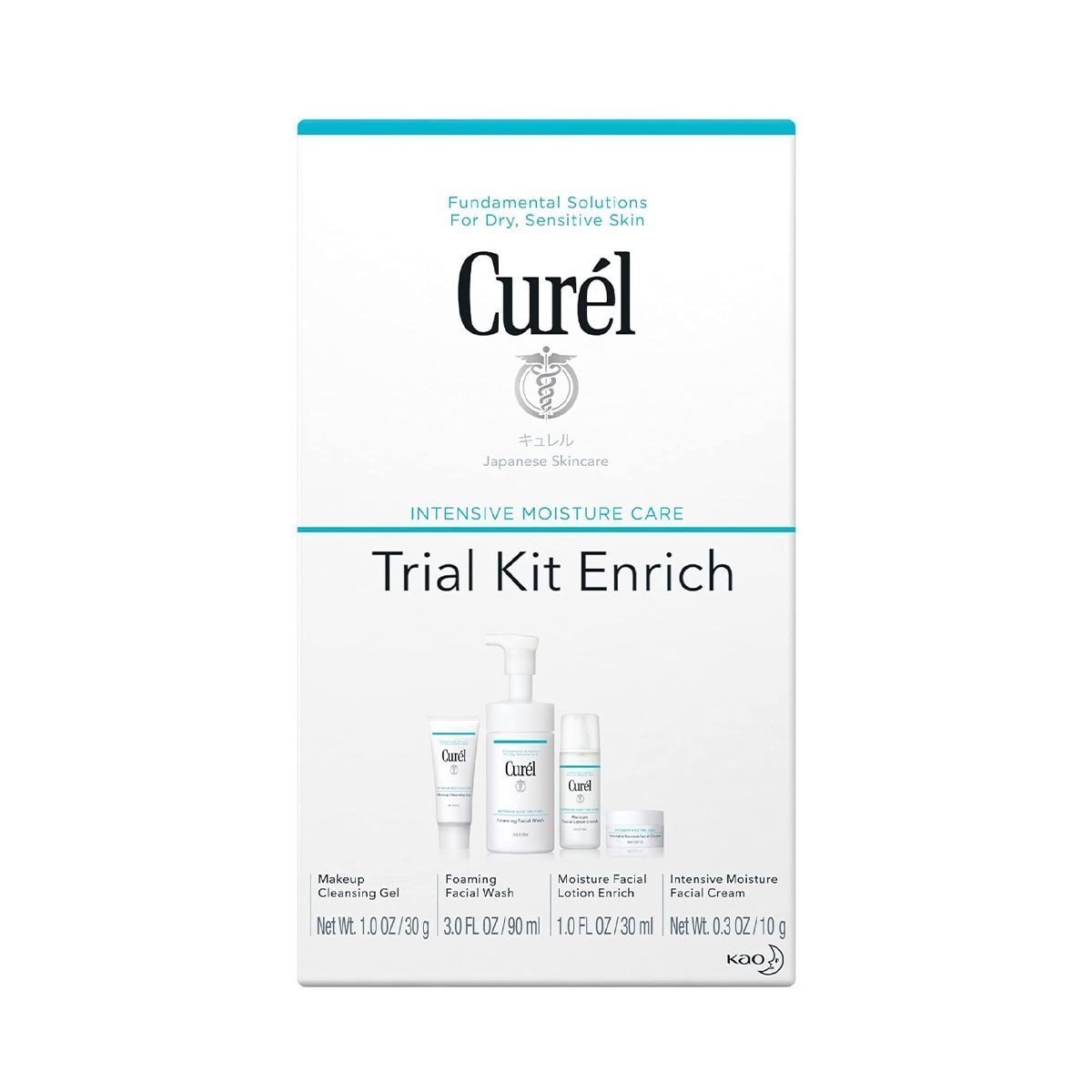 Curel Enrich Trial & Travel Kit, 2 Week Skincare Routine for Dry, Sensitive Skin