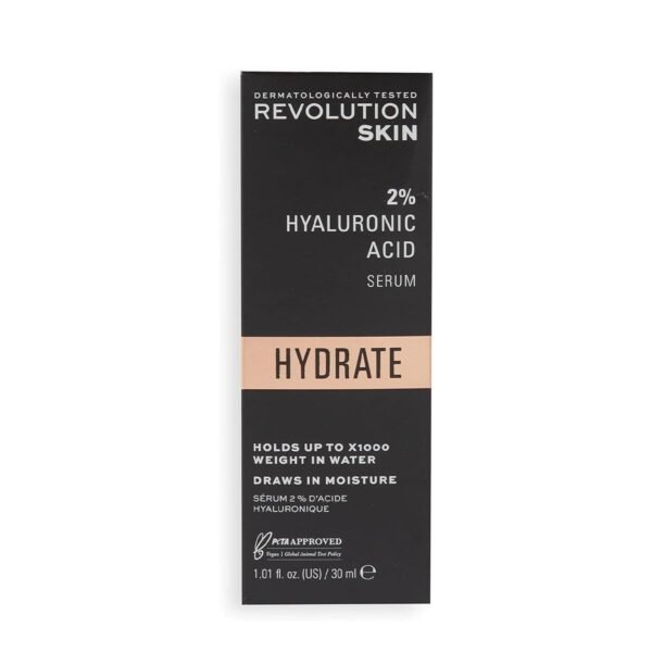 Revolution Beauty London Skincare Hyaluronic Acid Serum, Plumps, Softens and Hydrates Skin, 2% Solution, Lightweight Face Fragrance Free, 30 ml - Image 2