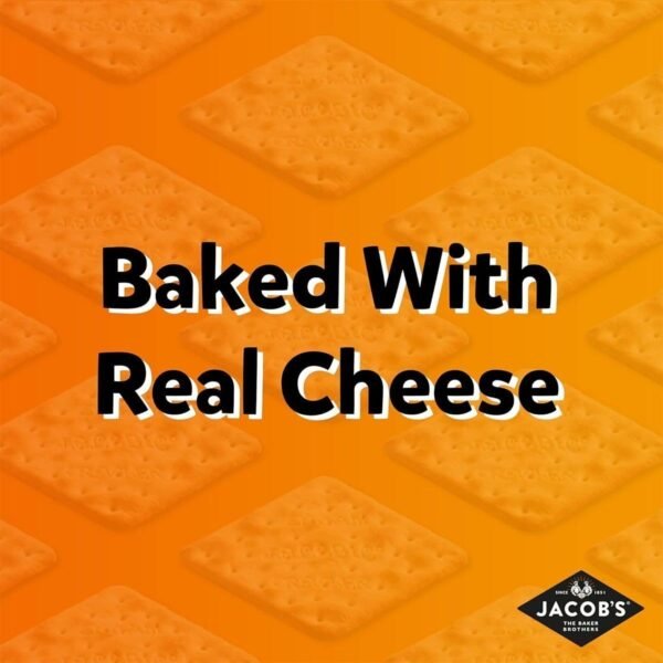 Jacob's Mini Cheddars Baked with Real Cheese Snack Biscuits Crackers 48 x 25g Bags - Image 2