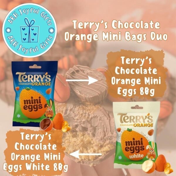Terry's Chocolate Orange Mini Eggs Bags - Easter Eggs 1 White & 1 Milk Chocolate 80g Each - Image 3