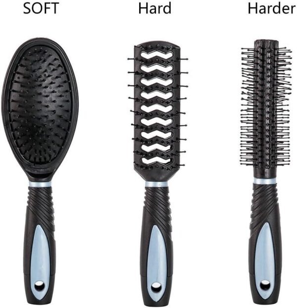 5pcs Hair Care Brush Set Pro Detangle Hair Brush Women, Hair Styling Tools Adults & Kids (pink) - Image 2