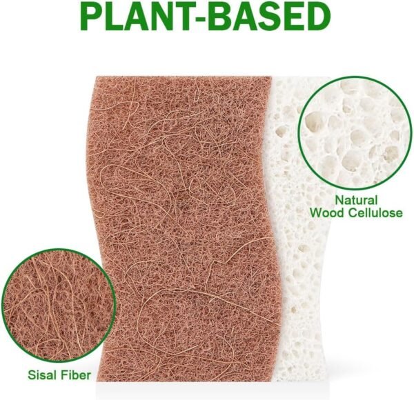 AIDEA Non-Scratch Scrub Sponge-12Count, Cellulose Sponges for Dishes - Image 2