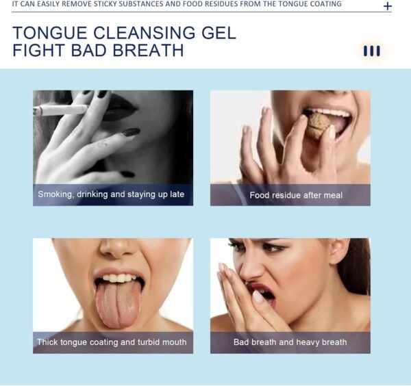 Tongue Cleaner Gel with Tongue Brush, Tongue Scraper, Tongue Cleaner Kit - Image 2