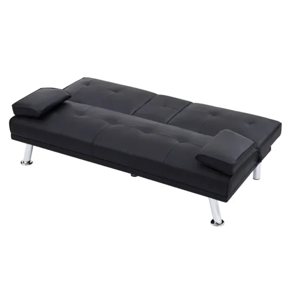 Foldable sofa bed with coffee cup holder - Image 2