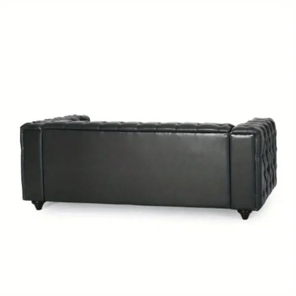 Mirod comfortable 3-seater sofa with wooden legs, PU, suitable for living room and study - Image 2