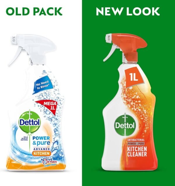 Dettol Power and Pure Kitchen Cleaner Spray, 1L [Packaging may vary] - Image 2