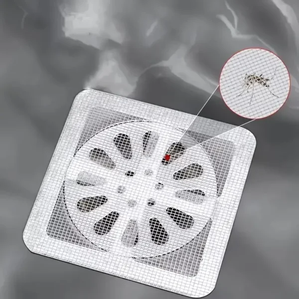 200PCS floor drain patch bathroom hair filter hair barrier net Toilet sewer filter anti-blocking screen window repair self-adhesive - Image 3