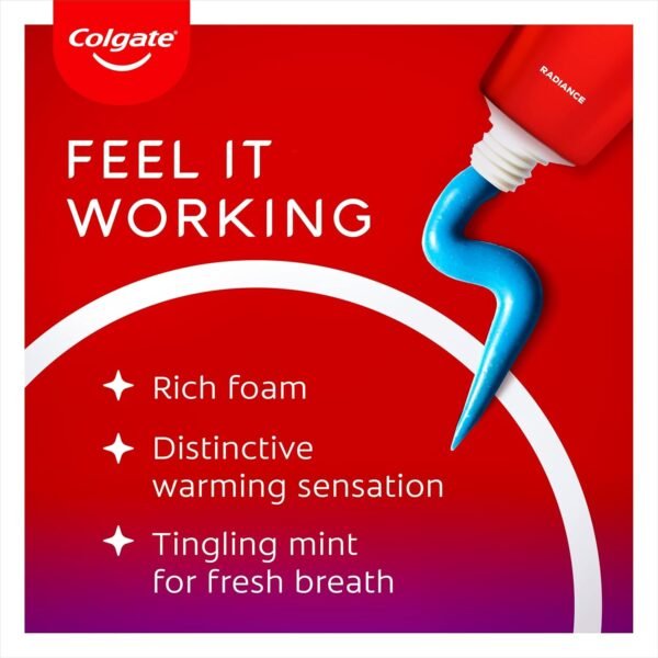 Colgate Max White Ultimate Radiance Toothpaste, Whiten Teeth and Reverse 15 Years of Stains, 75ml Tube - Image 4