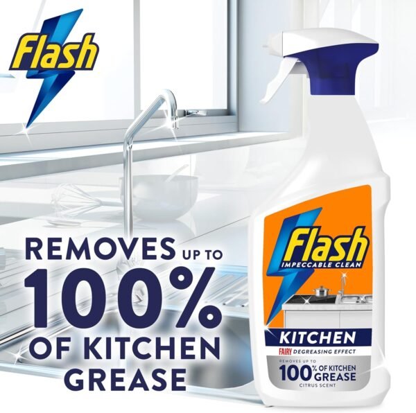 Flash Kitchen Degreaser Cleaning Spray 800ml x 10 - Image 2