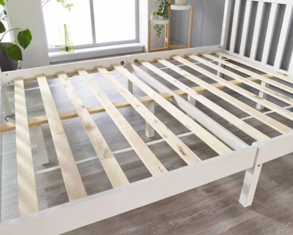 Pacific Solid Wood White Bed Frame - Single to Super King Sizes 3ft Single - Image 4