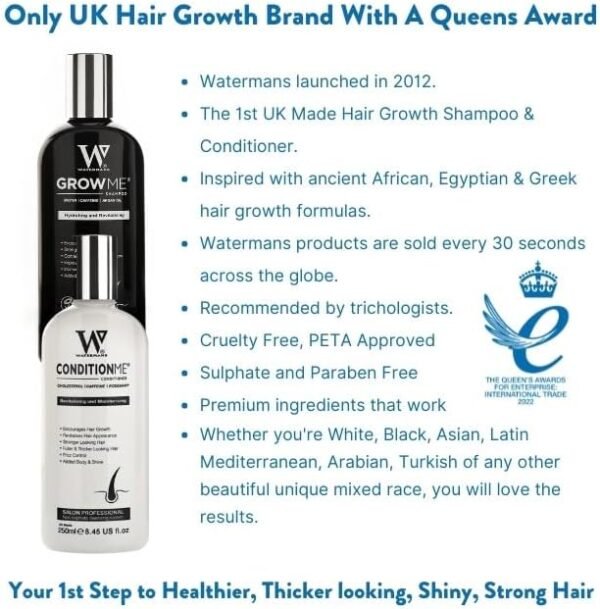 Hair Growth Shampoo & Conditioner, Biotin, Argan Oil, Allantoin, Rosemary, Niacinamide, Lupin. Male & Female Hair Loss - Image 2