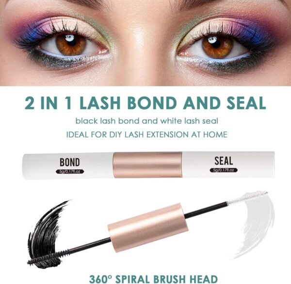 SISILILY Lash Extension Kit-Individual Lashes with Bond and Seal-120 Lash,  Tweezers C D Curl 10/12/14/15/16mm（DM17-mix) - Image 5