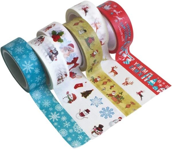 MILISTEN Masking Tape Stationary Set 6pcs Holiday Washi Tape Set Decorative Tape - Image 4