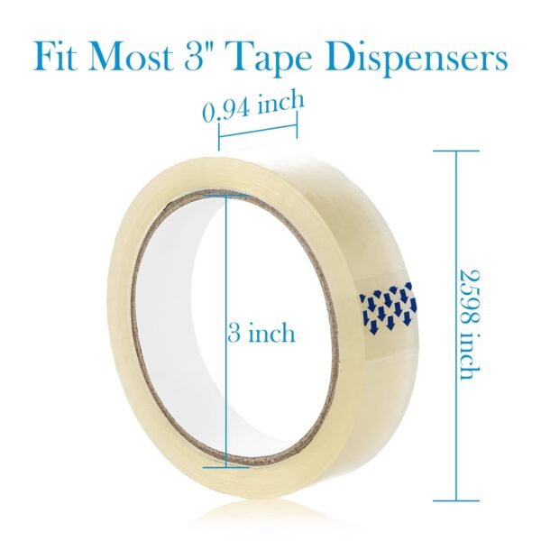 MnexiaPack 6 Clear Tape Refill Rolls | 24x66m | Sticky Tape - Image 2