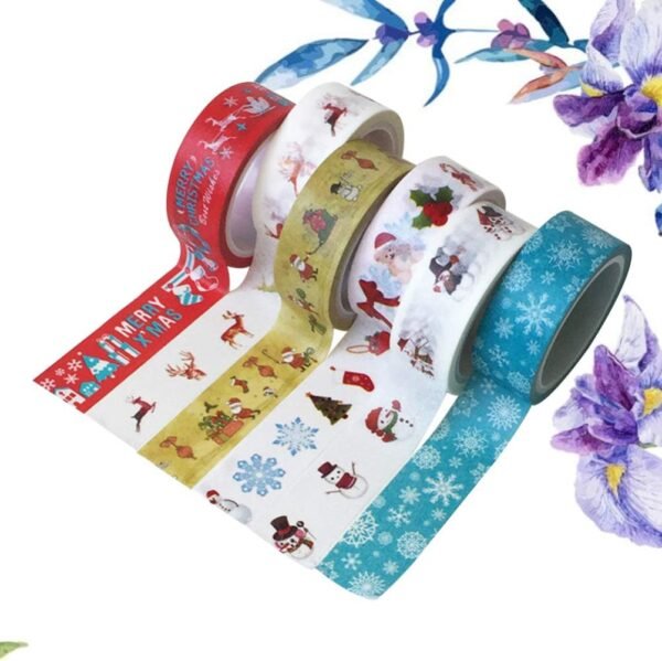 MILISTEN Masking Tape Stationary Set 6pcs Holiday Washi Tape Set Decorative Tape - Image 6