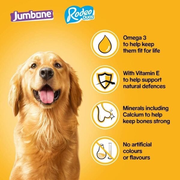 Pedigree Multipack with 24 Rodeo Duos Chicken and Bacon Flavour and 4 Jumbone Beef and Poultry Flavour,  Pack of 2 - Image 3