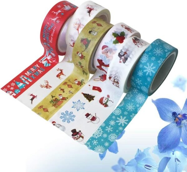 MILISTEN Masking Tape Stationary Set 6pcs Holiday Washi Tape Set Decorative Tape - Image 3