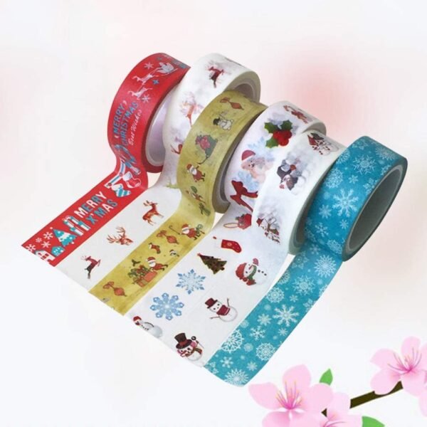MILISTEN Masking Tape Stationary Set 6pcs Holiday Washi Tape Set Decorative Tape - Image 2