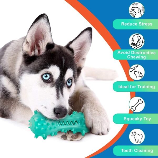 Toothbrush Dog Chew Toy, Stick Bone for Dog Teeth Cleaning, Dental Oral Care for Small, Medium and Large Dogs(Blue) - Image 4