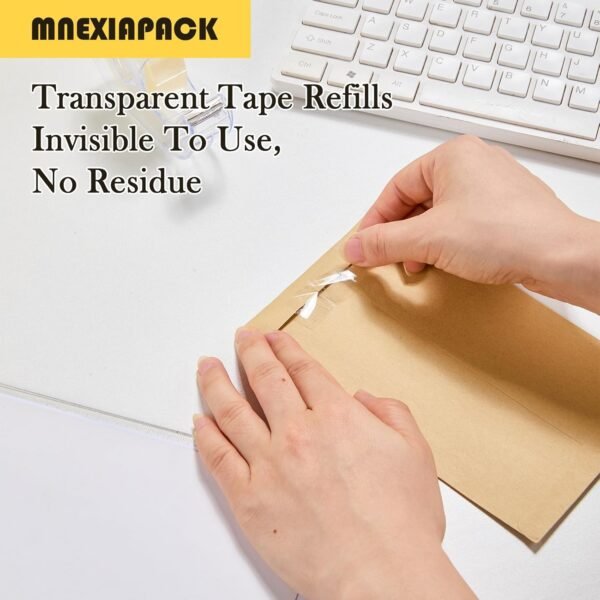 MnexiaPack 6 Clear Tape Refill Rolls | 24x66m | Sticky Tape - Image 5