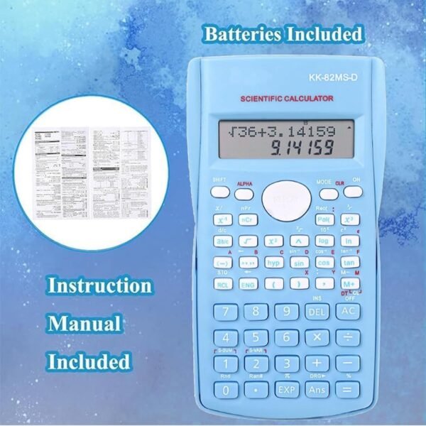 KK-82MS-D Portable Scientific Calculator Engineering Scientific Functional Calculator with 240 Functions - Image 4