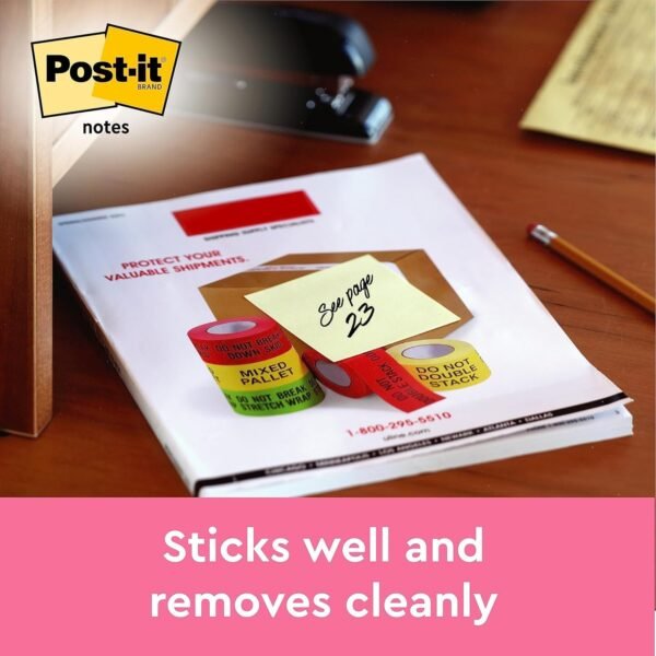 Post-it Super Sticky Notes, Double the Sticking Power, 4 + 2 FREE Pads, 540 Sheets, 76 mm x 76 mm - Image 3