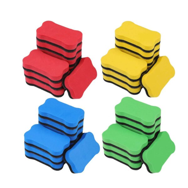 48 Pieces Magnetic Whiteboard Dry Eraser Office Erasers Bone Shaped Dry Erasers Fit for School - Office - Image 2