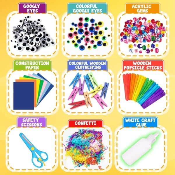 Arts and Crafts Supplies for Kids - Kids Craft Kit with Art Supplies & Craft Supplies -  Gifts for Age 4-6, 6-8, 8-12 - Image 5