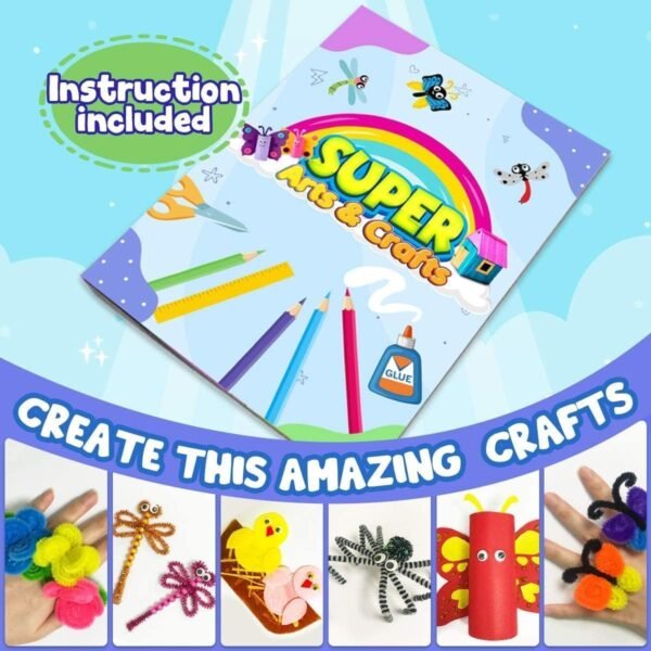 Arts and Crafts Supplies for Kids - Kids Craft Kit with Art Supplies & Craft Supplies -  Gifts for Age 4-6, 6-8, 8-12 - Image 4