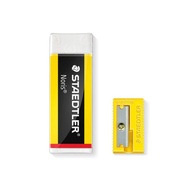 STAEDTLER 526 N-S1BK Noris Eraser & Single-Hole Sharpener (Pack of 2 Pieces) - Image 2