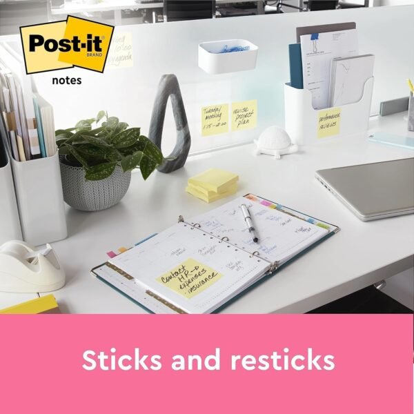 Post-it Super Sticky Notes, Double the Sticking Power, 4 + 2 FREE Pads, 540 Sheets, 76 mm x 76 mm - Image 2