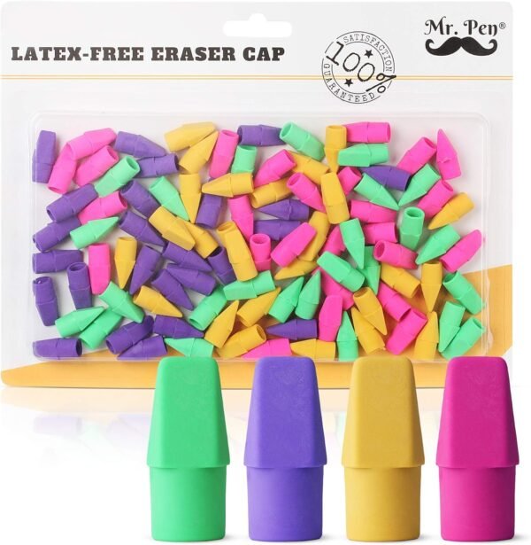 Mr. Pen Erasers for Pencils, 120 Pack, Pencil Top Erasers, Eraser Caps, Kids, Cap Tops, Topper Erasers. Ereaser - Image 4