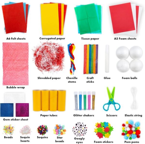abeec Giant Craft Kit for Kids | Arts and Crafts Supplies Kit | Comprehensive Craft Box for Ages 5 and Over, - Image 3