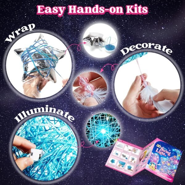 Klever Kits 3D String Art Kit for Kids,Arts and Crafts for Kids Ages 8 9 10 11 12 - Image 5