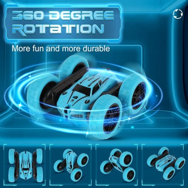 CYM Remote Control Cars, RC Stunt Car, 4WD 2.4 Ghz Remote Control Car with LED Light, for 6+ Year Old Boy Kids Girl - Image 5
