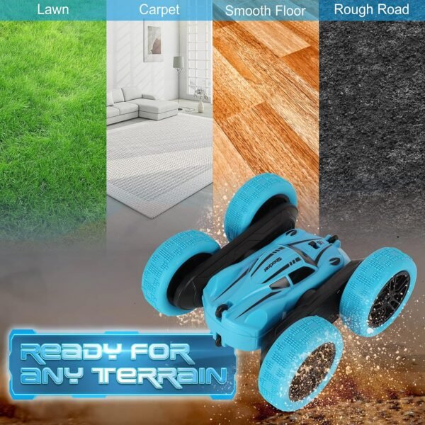 CYM Remote Control Cars, RC Stunt Car, 4WD 2.4 Ghz Remote Control Car with LED Light, for 6+ Year Old Boy Kids Girl - Image 6
